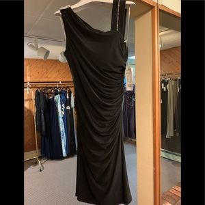 Joseph Ribkoff black mesh cocktail dress
